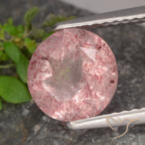 Quartz Fraise Rose moyen naturelle Tour, 1.75 ct, Translucide