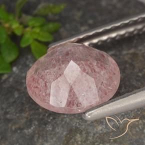 Quartz fraise Rose moyen naturelle Tour, 1.61 ct, Translucide
