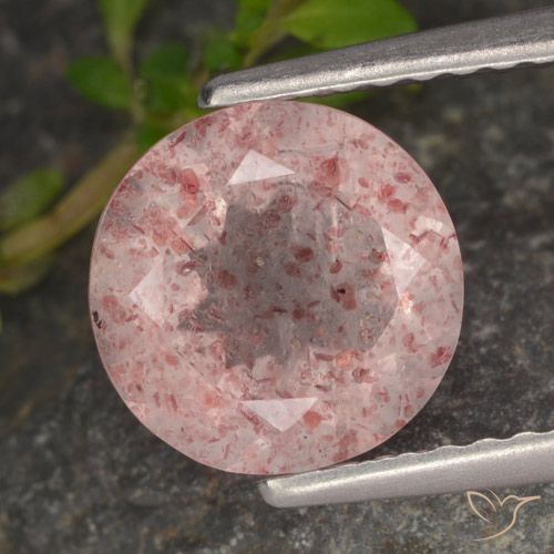1.89ct Naturel Rose clair Quartz fraise, Tour, Translucide