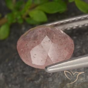 Quartz fraise Rose moyen naturelle Tour, 1.72 ct, Translucide