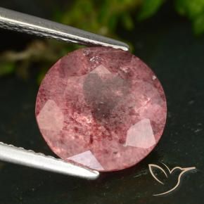 Quartz fraise Rose foncé naturelle Tour, 4.31 ct, Translucide