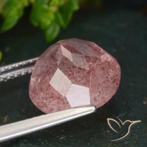 Quartz fraise Rose foncé naturelle Tour, 4.84 ct, Translucide