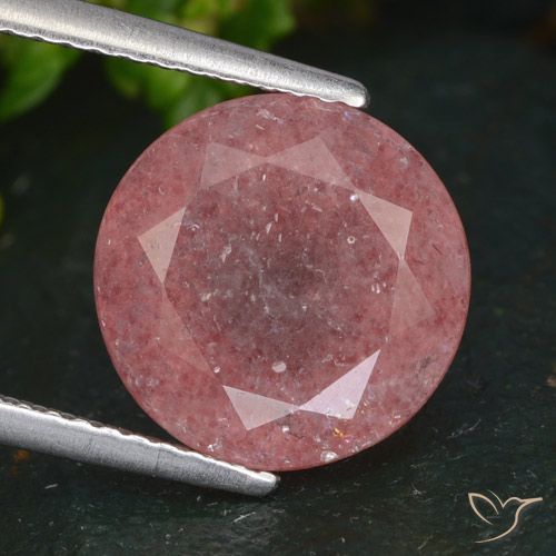 Quartz Fraise Rose moyen-foncé naturelle Tour, 4.76 ct, Translucide