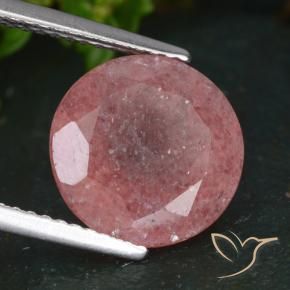 Quartz Fraise Rose moyen-foncé naturelle Tour, 4.76 ct, Translucide