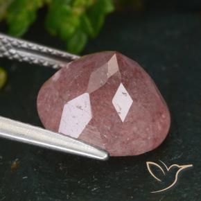 Quartz Fraise Rose moyen-foncé naturelle Tour, 4.76 ct, Translucide