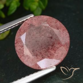 Quartz fraise Rose foncé naturelle Tour, 4.29 ct, Translucide