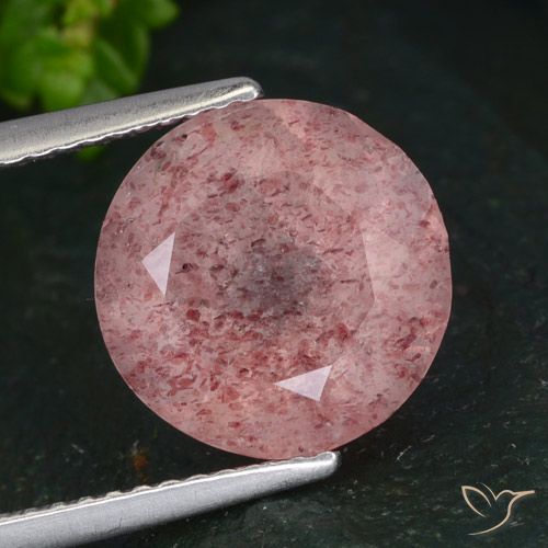 4.14ct Naturel Rose Quartz fraise, Tour, Translucide