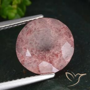Quartz fraise Rose naturelle Tour, 4.14 ct, Translucide