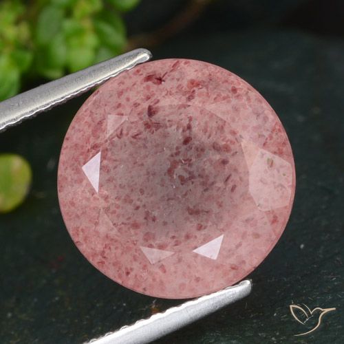 7.13ct Naturel Rose Quartz Fraise, Tour, Translucide
