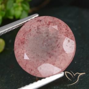 Quartz fraise Rose naturelle Tour, 7.13 ct, Translucide