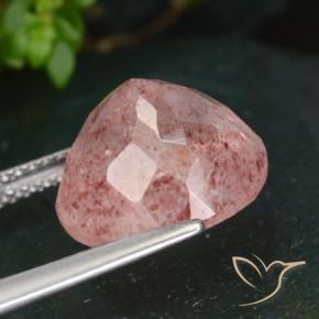 Quartz fraise Rose naturelle Tour, 7.13 ct, Translucide