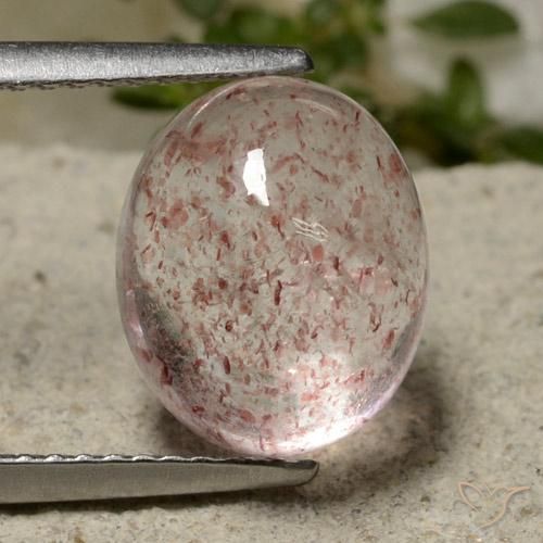 5.09ct Naturel Rose clair Quartz Fraise, ovale, Translucide