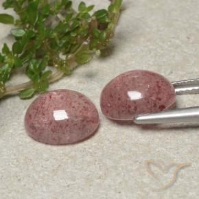 Shop natural 6.26ct Rose clair Quartz fraise gems, ovale, from Russie at GemSelect. In stock, global shipping!