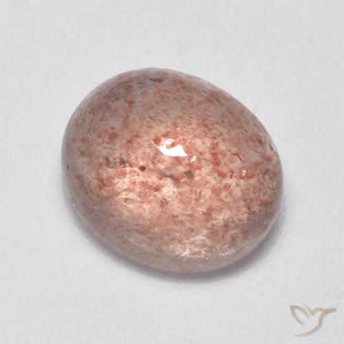 Quartz fraise Rose terreux naturelle ovale, 4.29 ct, Translucide