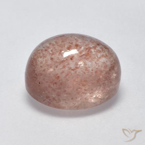 Quartz fraise Rose terreux naturelle ovale, 4.29 ct, Translucide