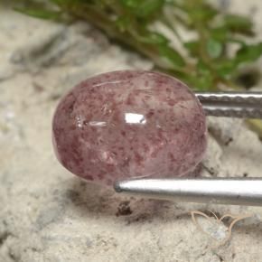 Quartz fraise Rose bubblegum léger naturelle ovale, 4.09 ct, Translucide