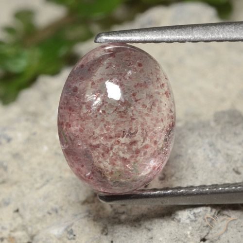 2.94ct Naturel Rose bubblegum profond Quartz Fraise, ovale, Translucide