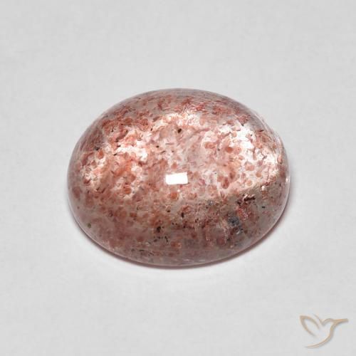 Quartz fraise Rose clair naturelle ovale, 4.37 ct, Translucide