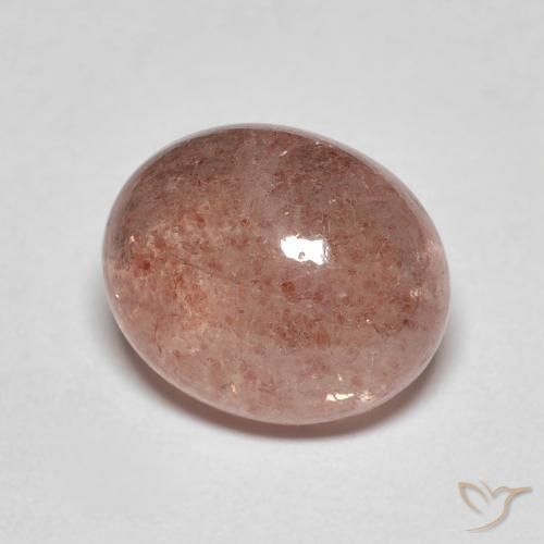 Quartz fraise Rose pamplemousse naturelle ovale, 4.84 ct, Translucide