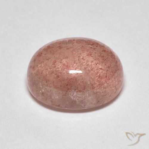 Quartz fraise Rose pamplemousse naturelle ovale, 4.84 ct, Translucide