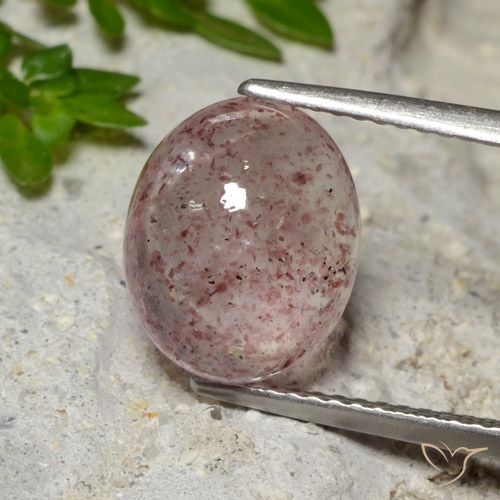 4.35ct Naturel Rose bubblegum profond Quartz fraise, ovale, Translucide