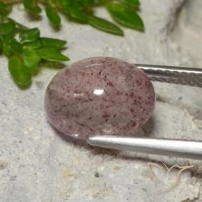 Quartz fraise Rose bubblegum profond naturelle ovale, 4.35 ct, Translucide