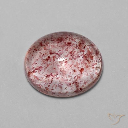 Quartz Fraise Bois de rose léger naturelle ovale, 4.23 ct, Transparent