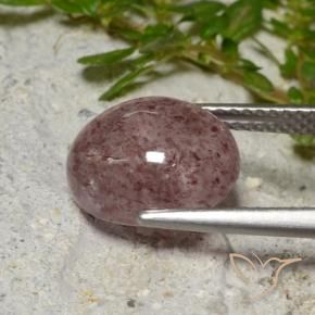 Quartz Fraise Bois de rose profond naturelle ovale, 4.52 ct, Translucide