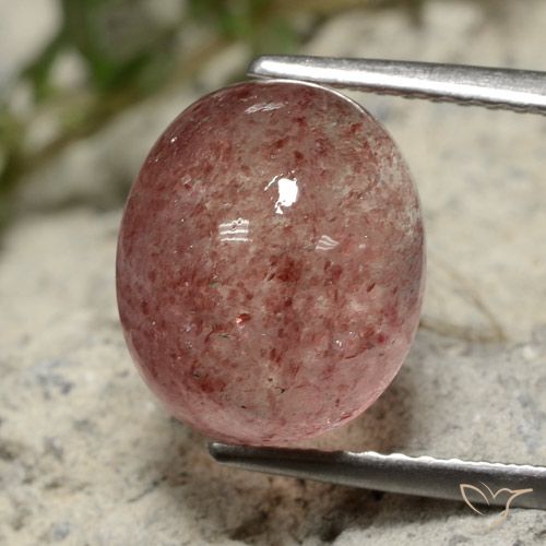 5.34ct Naturel Rose Quartz Fraise, ovale, Translucide