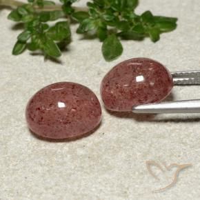 Shop natural 10.07ct Rose framboise Quartz fraise gems, ovale, from Russie at GemSelect. In stock, global shipping!