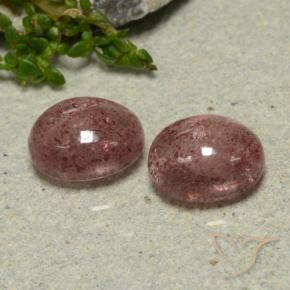 Shop natural 6.52ct Rose moyen Quartz fraise gems, ovale, from Russie at GemSelect. In stock, global shipping!