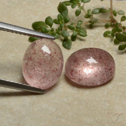 7.40ctw Naturel Rose moyen Quartz Fraise, ovale, Translucide