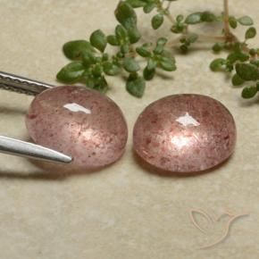 Shop natural 7.40ct Rose moyen Quartz fraise gems, ovale, from Russie at GemSelect. In stock, global shipping!