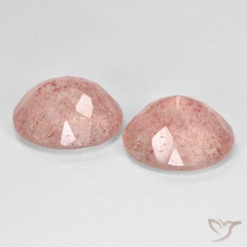 Shop natural 7.62ct Flamant rose Quartz fraise gems, ovale, from Russie at GemSelect. In stock, global shipping!