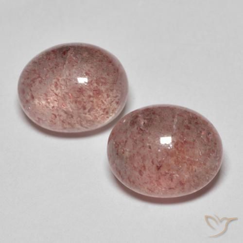 7.31ctw Naturel Rose foncé Quartz fraise, ovale, Translucide