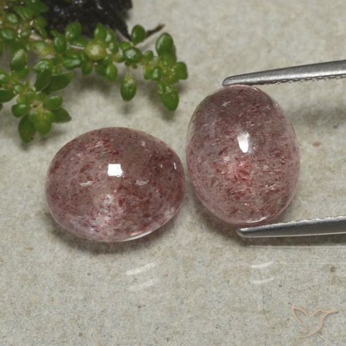 8.31ctw Naturel Rose foncé Quartz fraise, ovale, Translucide