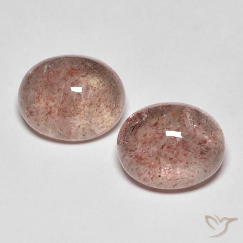 5.55ctw Naturel Rose Quartz Fraise, ovale, Translucide