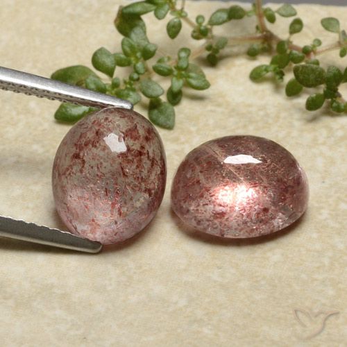 7.17ctw Naturel Rose Quartz Fraise, ovale, Translucide