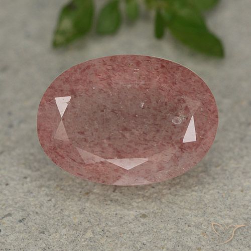 5.57ct Naturel Rose Quartz fraise, ovale, Translucide