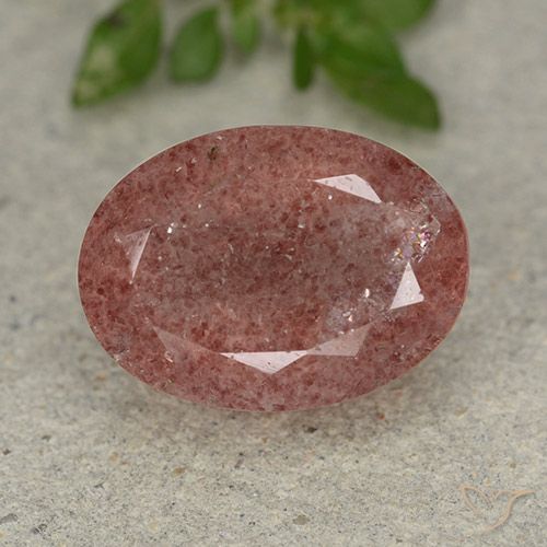 6.45ct Naturel Rose moyen Quartz fraise, ovale, Translucide