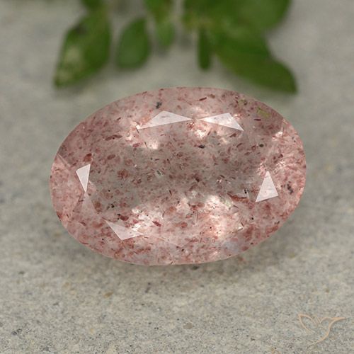 4.94ct Naturel Rose clair Quartz fraise, ovale, Translucide