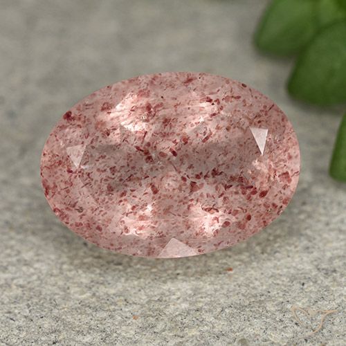 5.17ct Naturel Rose moyen-léger Quartz fraise, ovale, Translucide