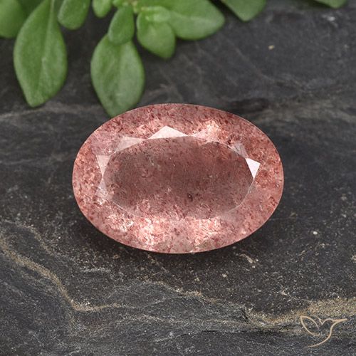 5.79ct Naturel Rose Quartz fraise, ovale, Translucide