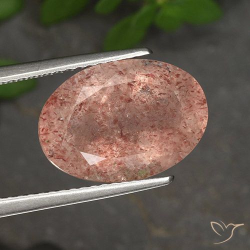 5.61ct Naturel Rose Quartz fraise, ovale, Translucide