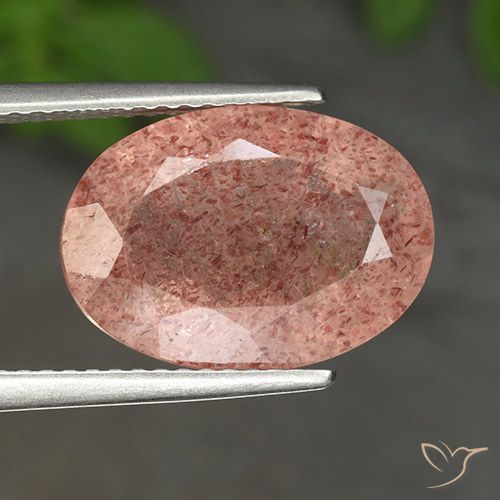 4.93ct Naturel Rose moyen Quartz fraise, ovale, Translucide