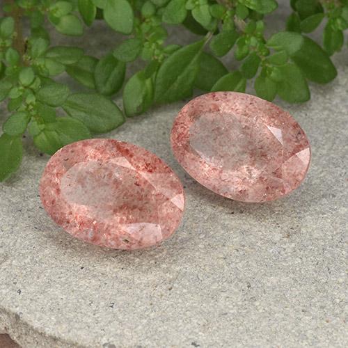 Achetez naturel 10,59ct rose quartz fraise gems, coupe ovale, en provenance russie chez gemselect. en stock, livraison internationale!