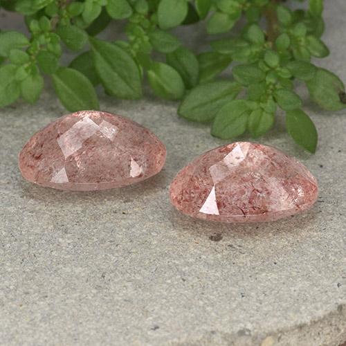 Achetez naturel 10,59ct rose quartz fraise gems, coupe ovale, en provenance russie chez gemselect. en stock, livraison internationale!