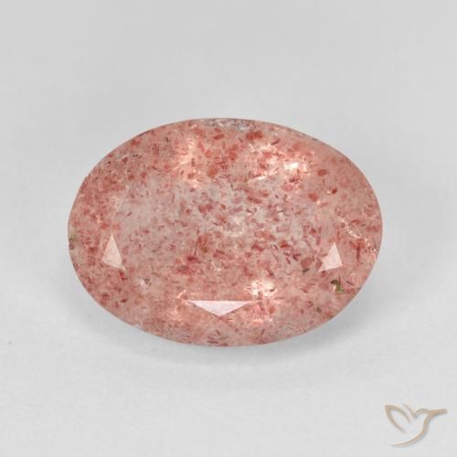 5.36ct Naturel Rose moyen Quartz fraise, ovale, Translucide