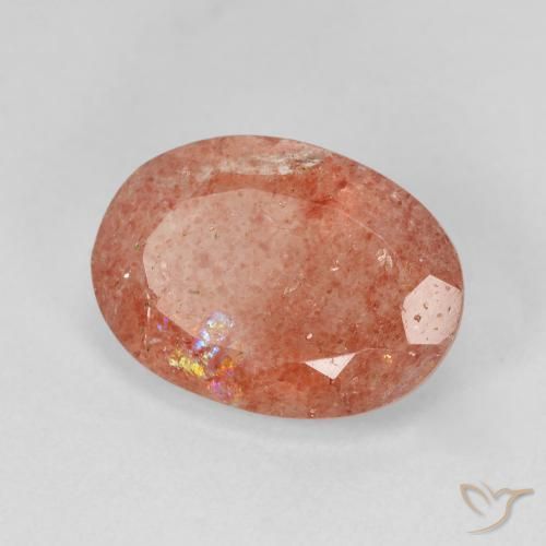 Quartz fraise Rose clair naturelle ovale, 4.70 ct, Translucide