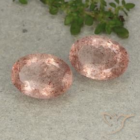 Shop natural 11.48ct Rose terreux Quartz fraise gems, ovale, from Russie at GemSelect. In stock, global shipping!